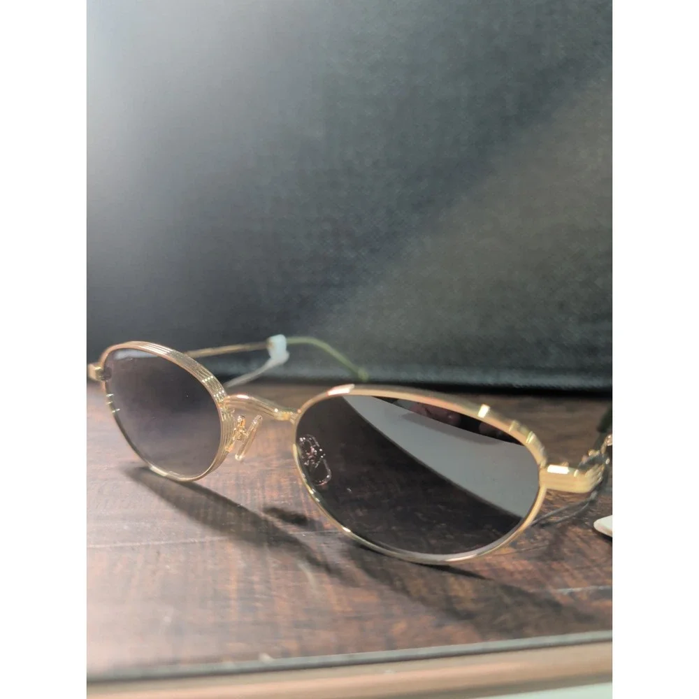 Reality Promised Land Sustainable Frames Sunglasses Gold/Green Anthropolgie